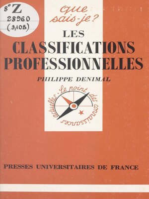 cover image of Les classifications professionnelles